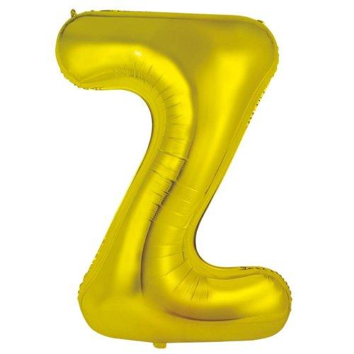 Balloon Foil Letter/Alphabet Z Gold 86cm