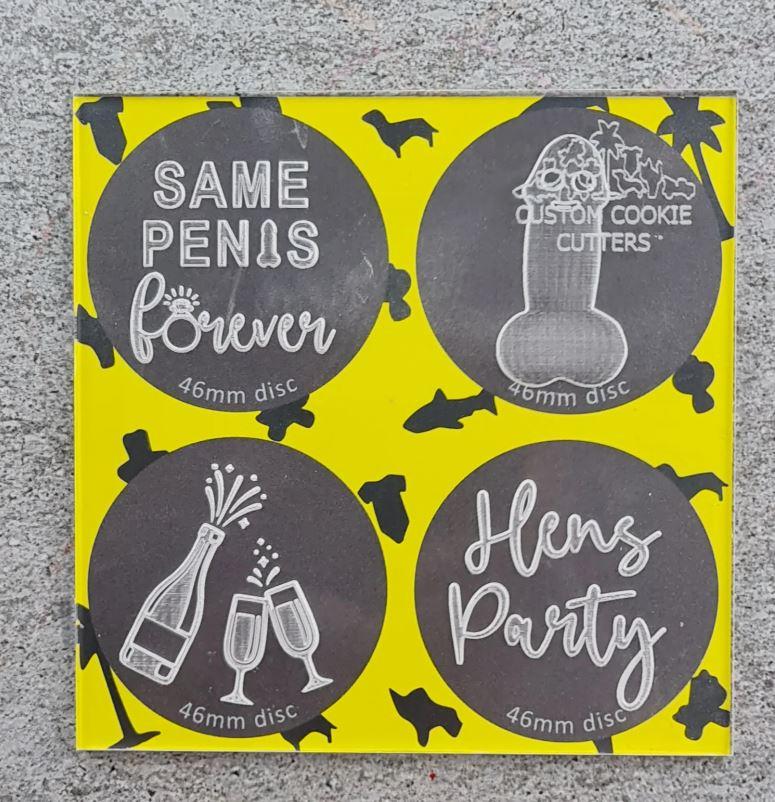 Hens Party Cookie/Biscuit Mini Debosser