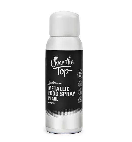 Edible Food Spray Metallic Pearl White Over The Top 48g Cake Decorating