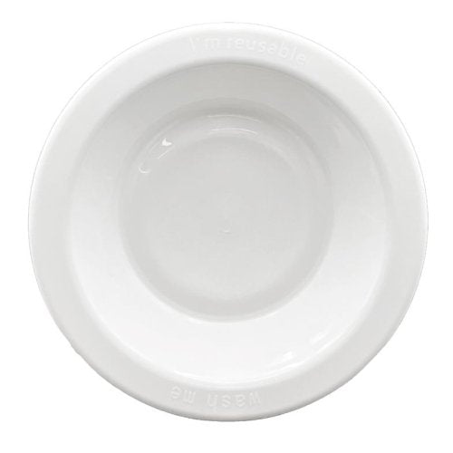 Bowls 18cm White Reusable Plastic Pk/20