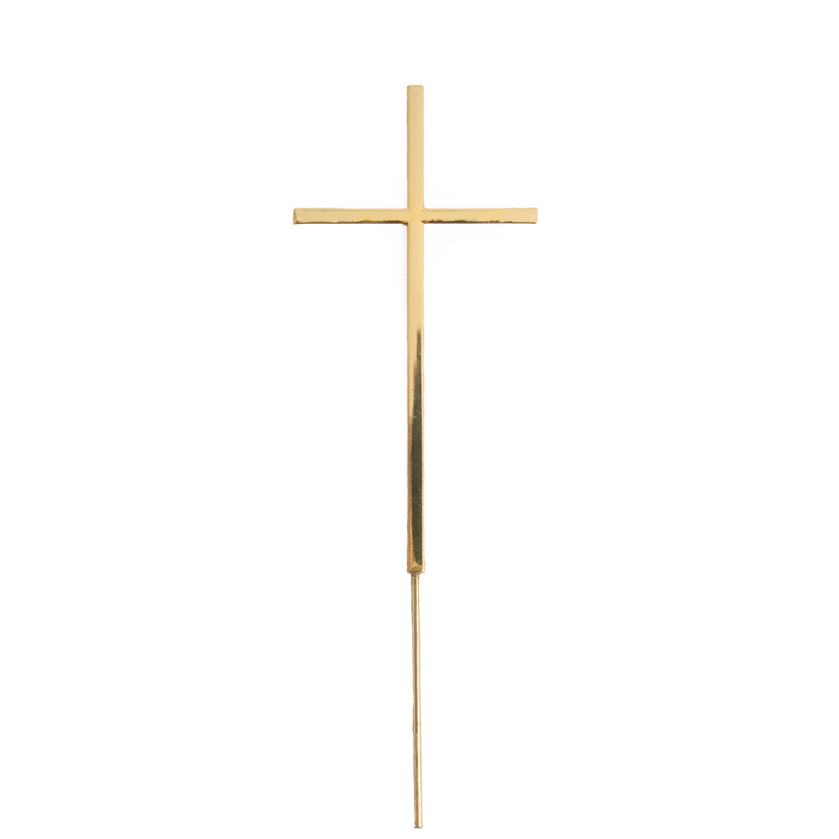 Cake Topper 12cm High Religious Cross Fine Gold Metal