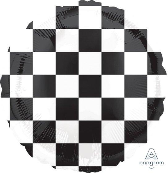 Balloon Foil 45cm Race Car Checkered Flags