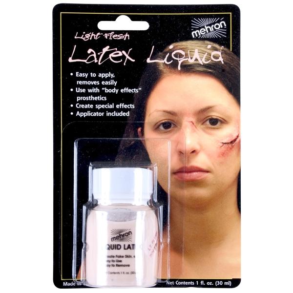 Liquid Latex Light Flesh Colour 30ml Deluxe Mehron Special Effects Adhesive