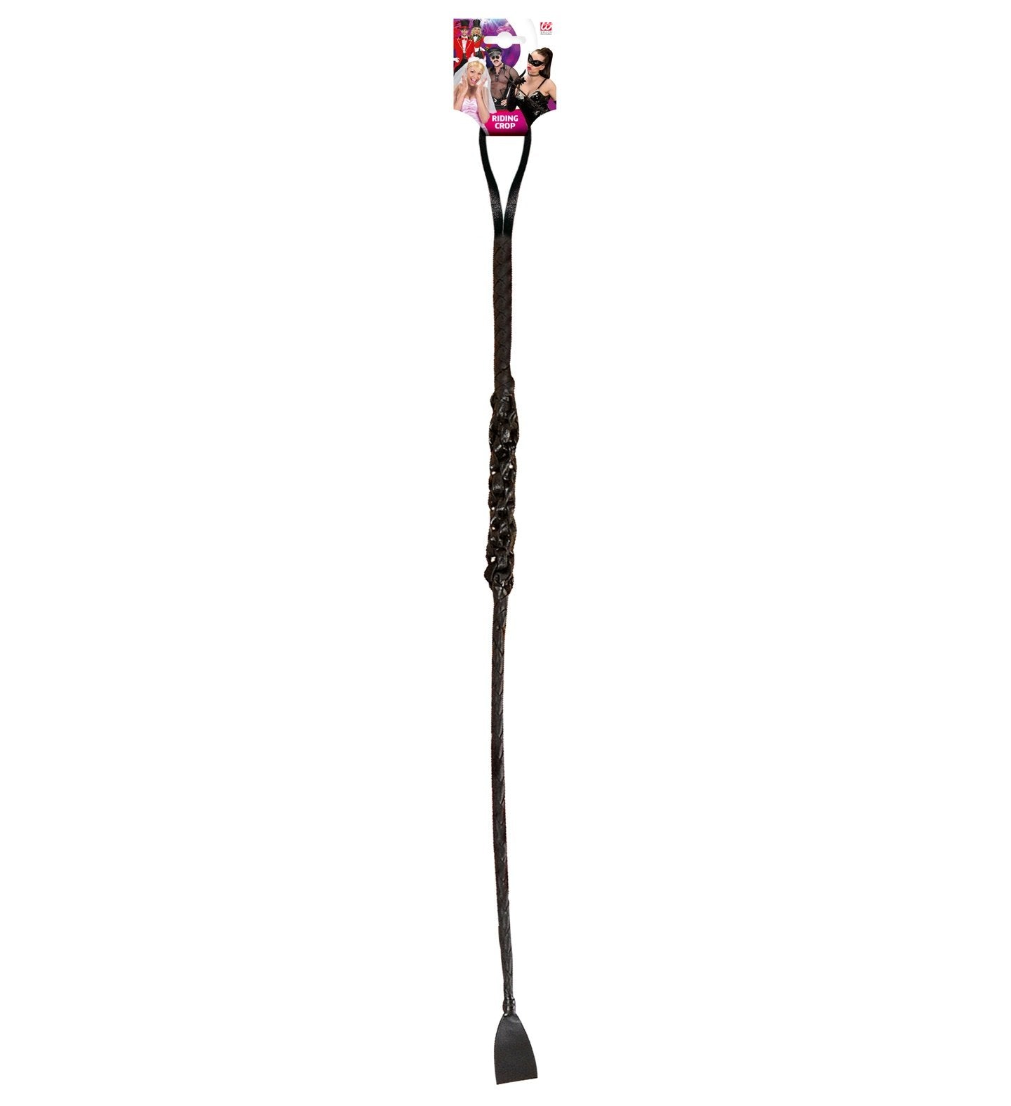 Costume Accessory Horse Riding Jockey/Circus Tamer Crop/Whip Black 60cm