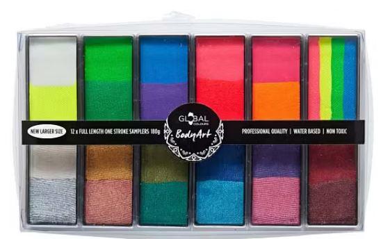 Face & Bodyart Paint All You Need Palette Global 12 Bright Colours