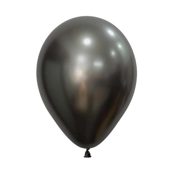 Latex Balloon 12cm Silk Midnight Grey Pk 50 Sempertex