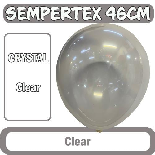 Balloons 46cm Crystal Clear Pk 25