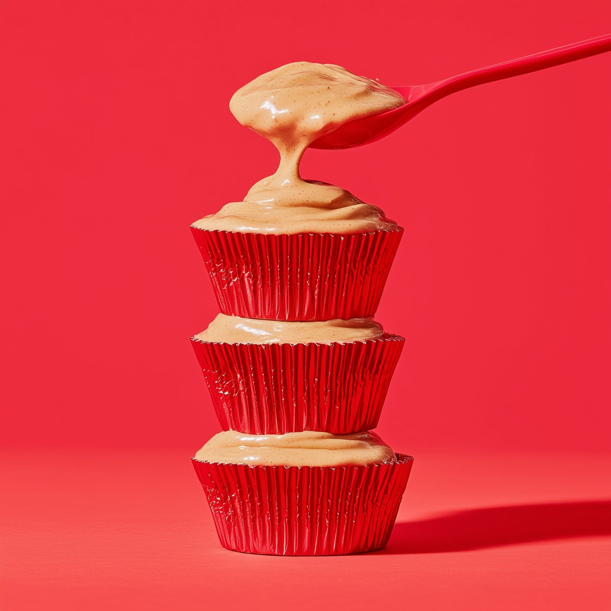 Cupcake Baking Cups Red Foil Pk 50- 2 Sizes