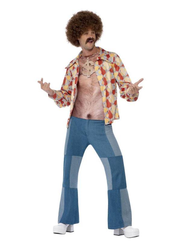 Costume Adult 1970s Hairy Chest Shirt Large - Last Chance To Buy
