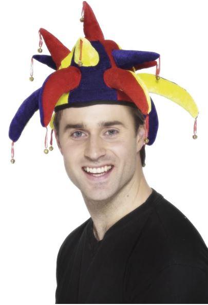 Hat Court Jester/Medieval Clown Multi With Bells