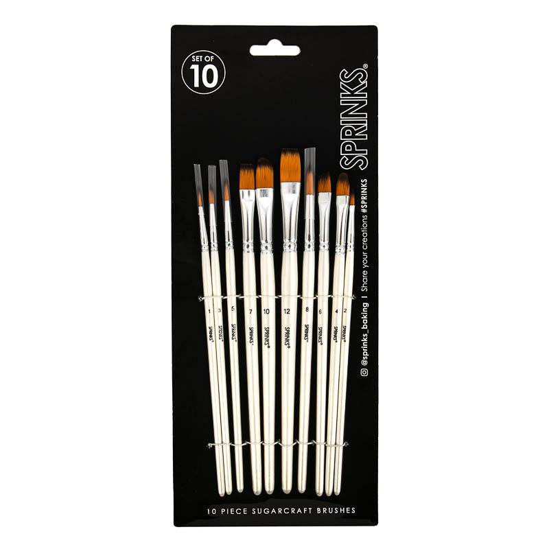 Sprinks Sugarcraft Cake/Cookie Brush Set of 10