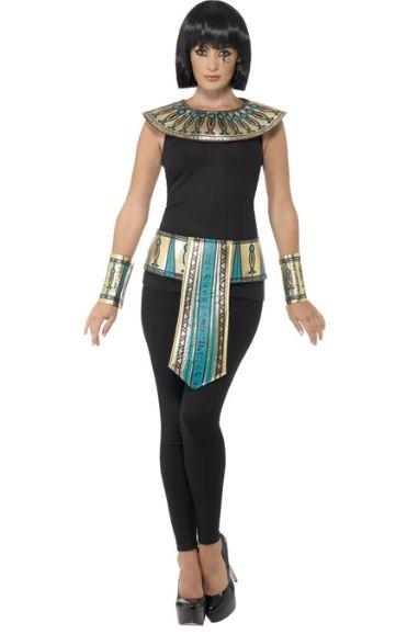 Costume Kit Adult Pharaoh Egyptian With Collar, Cuffs & Belt