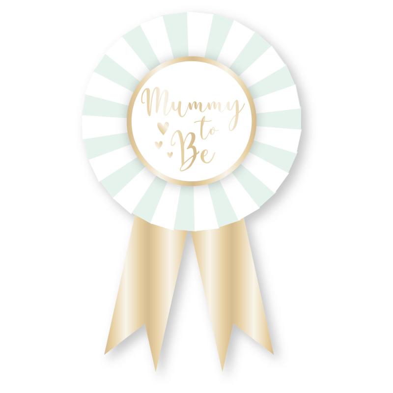Badge/Rosette Baby Shower Mummy To Be Ready To Pop
