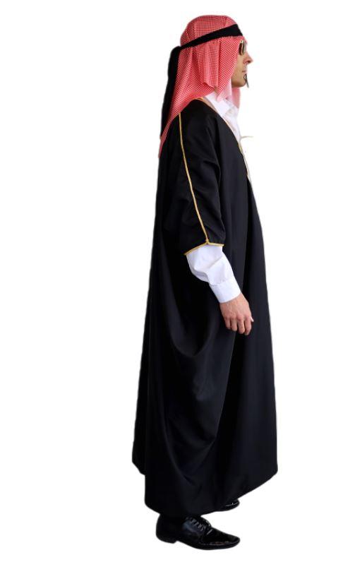 Costume Set Arab Sheikh Black Robe Set One Size