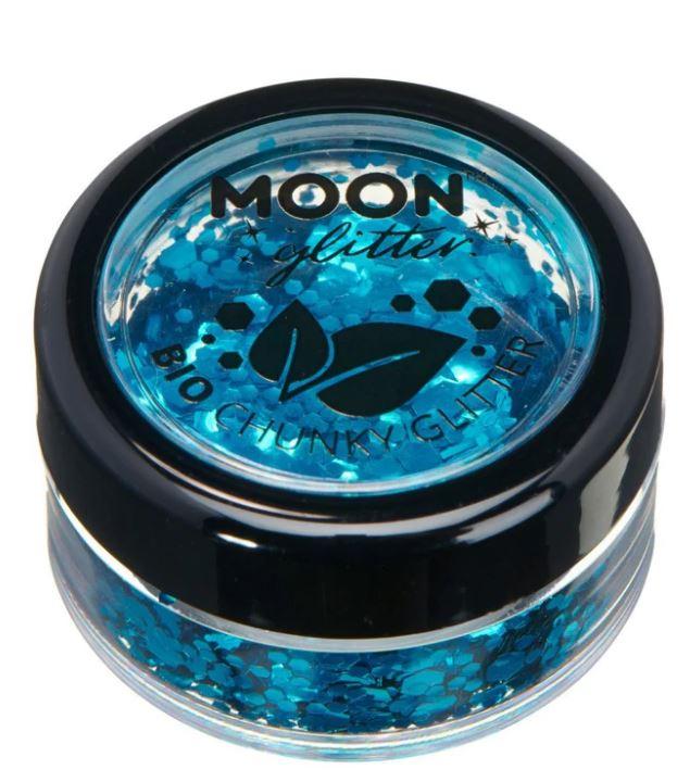 Chunky Glitter Biodegradable Blue Moon Glitter Moon Cosmetics