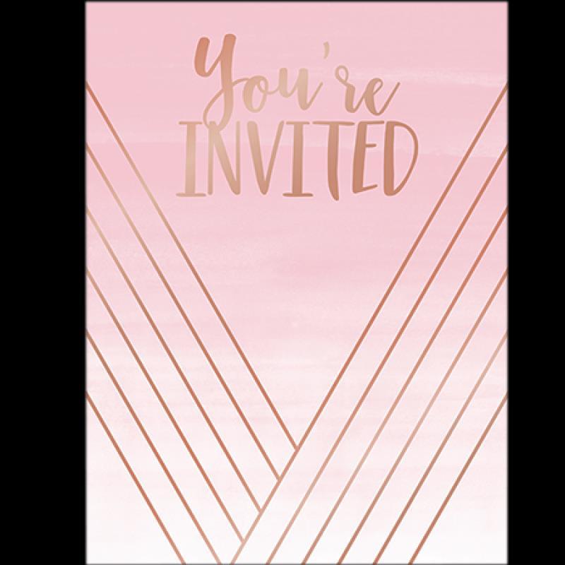 Invitations Rose All Day Postcard Style Pk/8 Last Chance Buy