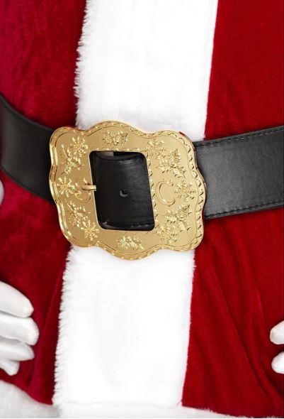Belt Black W/Buckle Pirate/Santa Deluxe Ornate