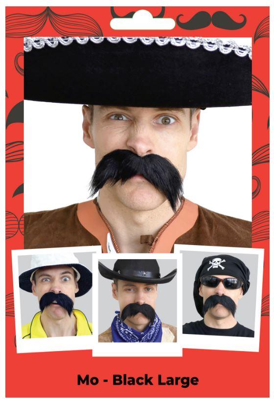 Costume Accessory Moustache Large Black