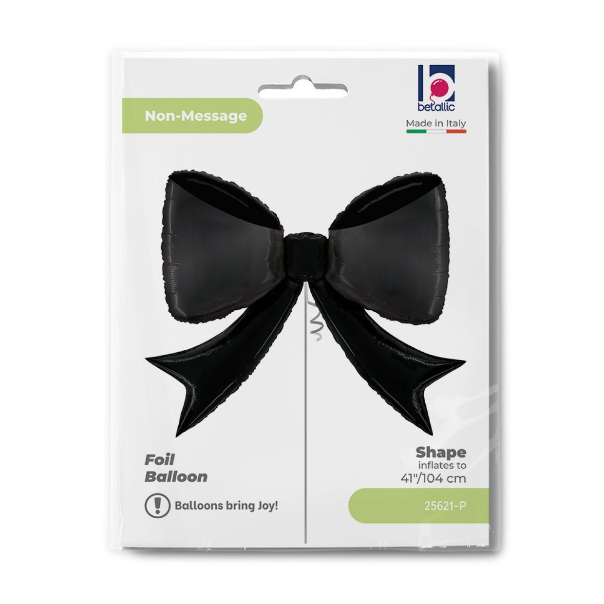 Balloon Foil Shape Bow Black 104cm