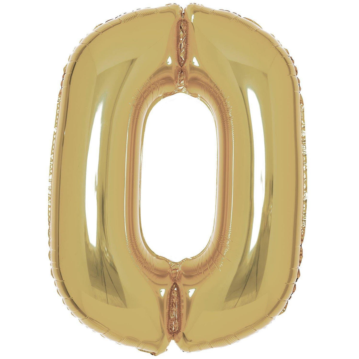 Balloon Foil Megaloon Number 0 White Gold 86cm