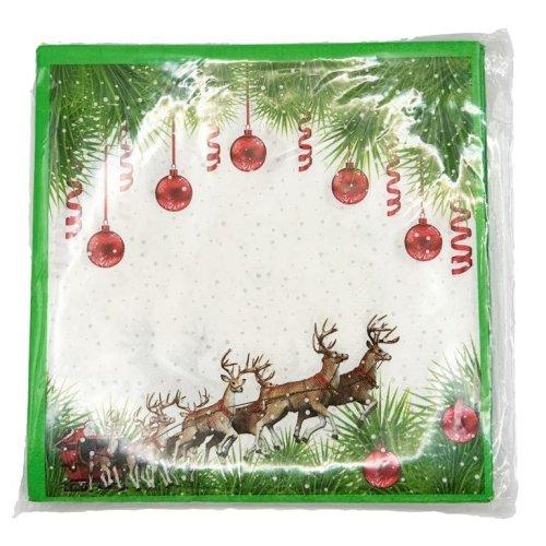 Napkins Lunch Christmas Reindeer 2ply Pk/20