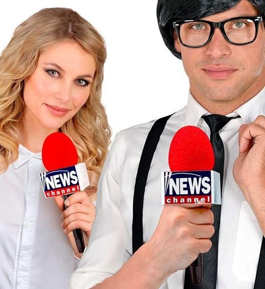 Microphone Breaking News 25cm Costume Accessory