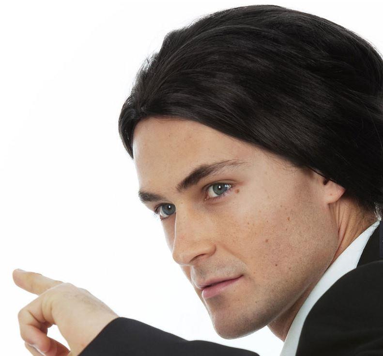 Wig Black Long Bob Assassin Wick Vincent Vega Pulp Severus Snape Fiction