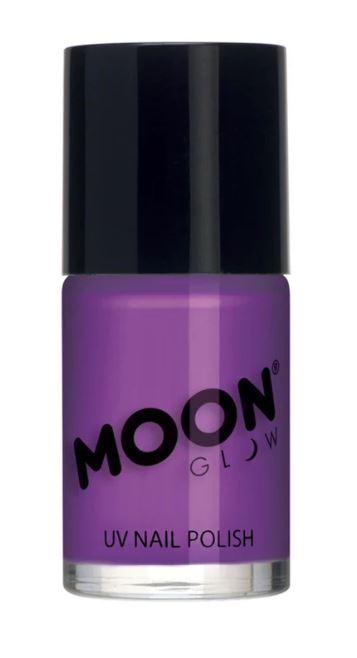 Neon UV Nail Polish Purple 14mL Moon Glow Cosmetics (1980s)
