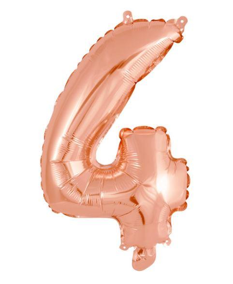Balloon Foil Number 4 Rose Gold 40cm