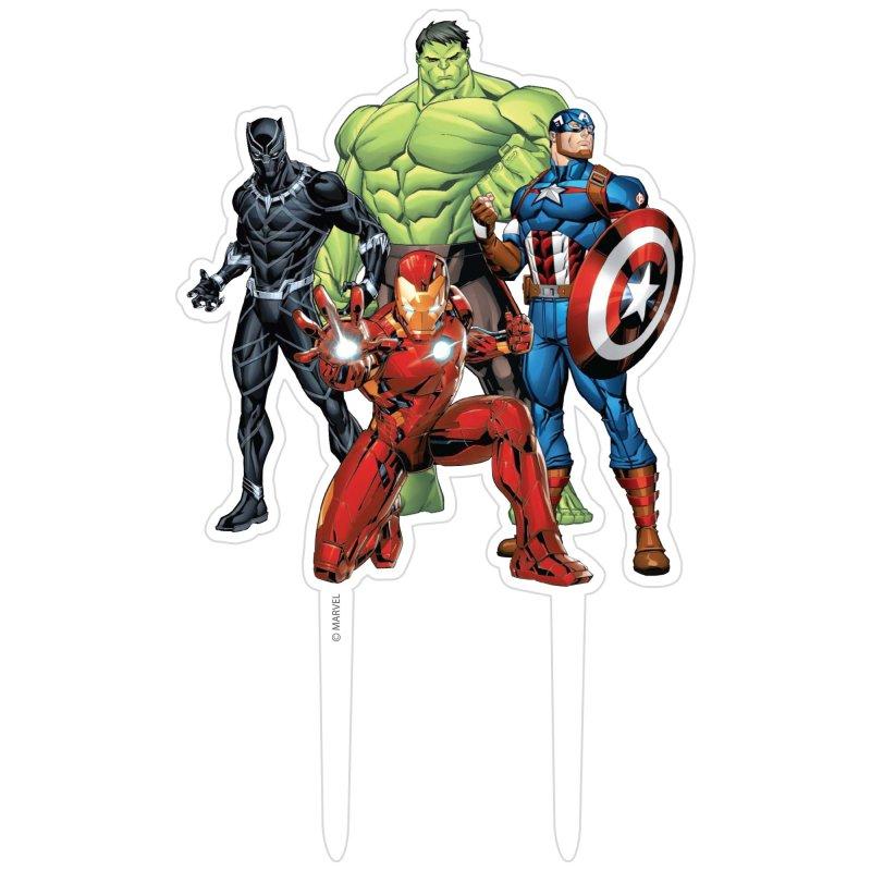 Avengers Heroes Unite Large Cake Topper/Pick Decoration Printed Acrylic