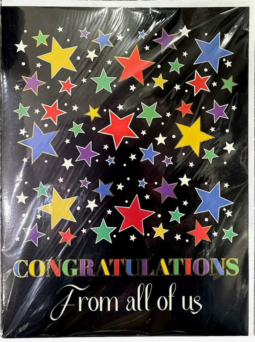 Mega Jumbo Greeting Card Congratulations From All Of Us