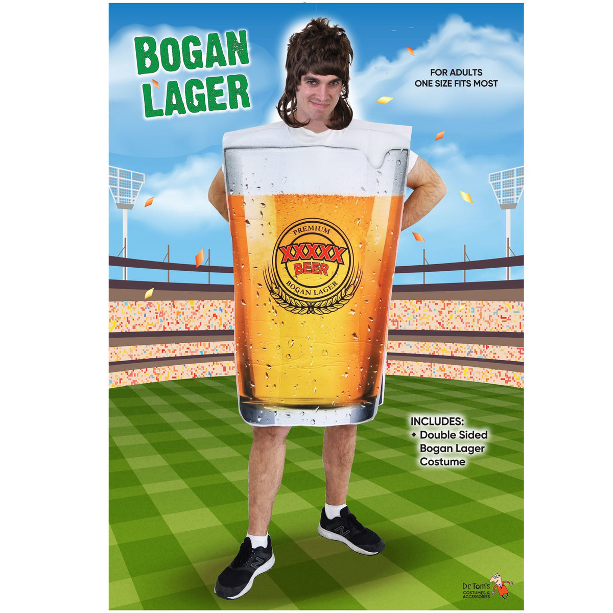 Costume Adult Bogan Lager Beer XX Can XX One Drink/Alcohol Size Fits Most