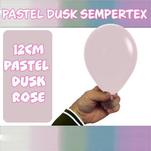 Latex Balloon 12cm Pastel Dusk Rose Pk 100