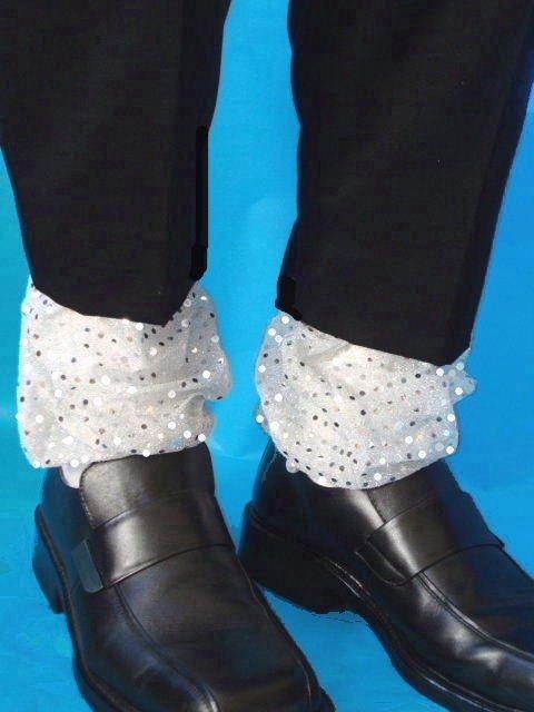 Ankle Covers M Jackson Silver Sequin