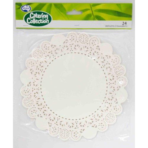 Catering Doyley Round White 21.5cm (8.5inch) Pk/24 Food Service/Decoration