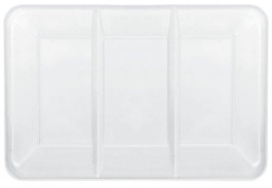 Catering Tray/Platter White Compartment Plastic Rectangle