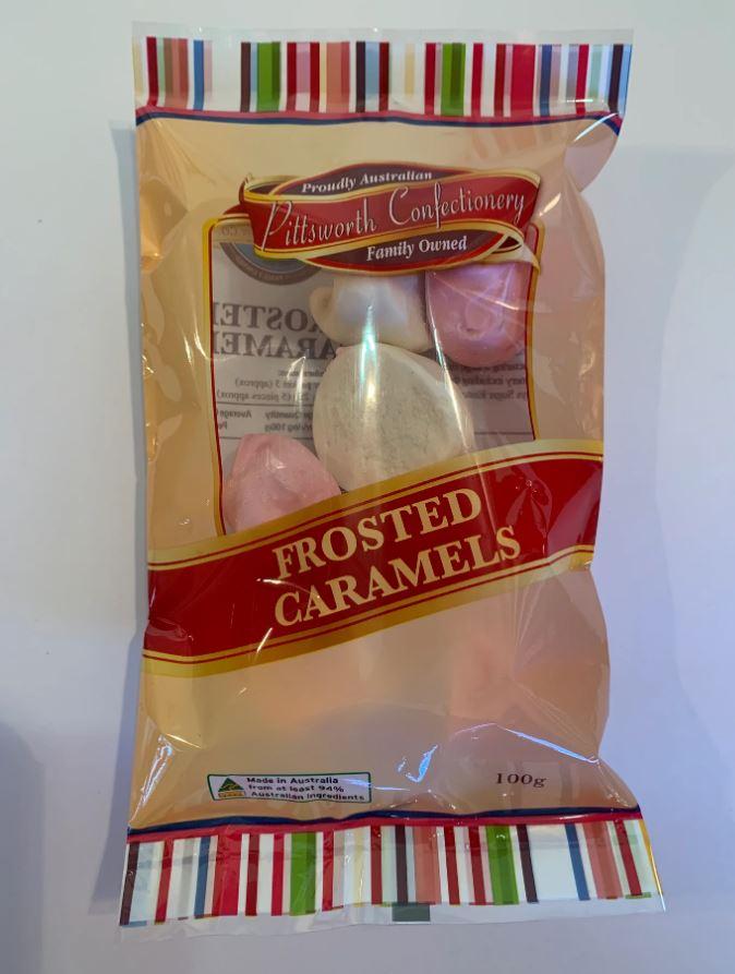 Confectionery Frosted Caramels 100g Pittsworth Confectionery