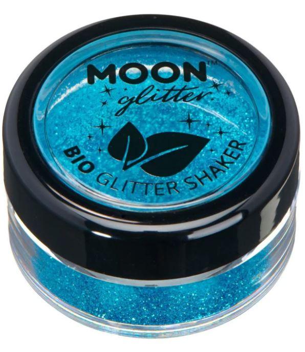 Glitter Shaker Blue Biodegradable Glitter Moon Cosmetics