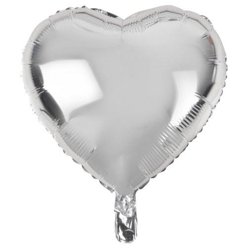 Balloon Foil 45cm Heart Silver