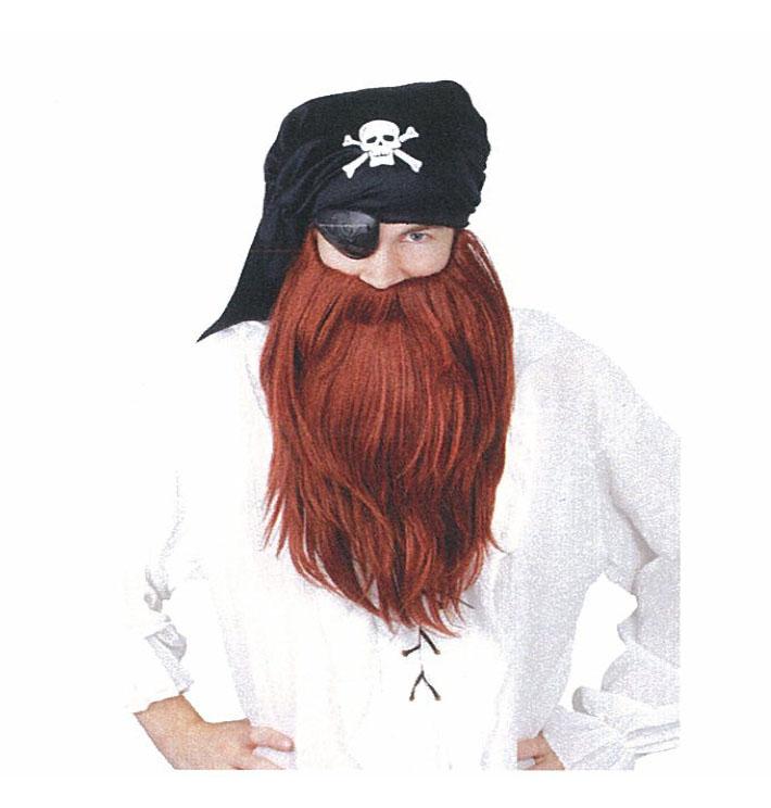 Beard & Moustache Jumbo Pirate Red - Last Chance Buy