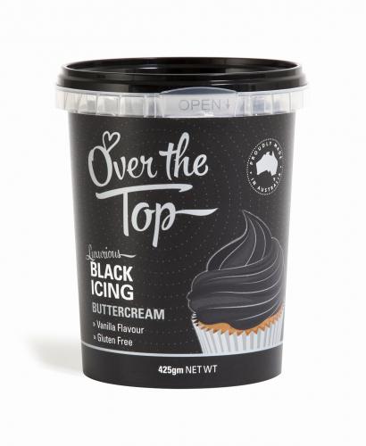 Buttercream Icing Black 425g Over The Top Cake Decorating