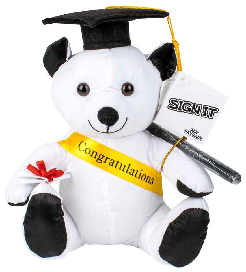 Guest Signature/Keepsake Graduation Bear 20cm With Black Texta Pen