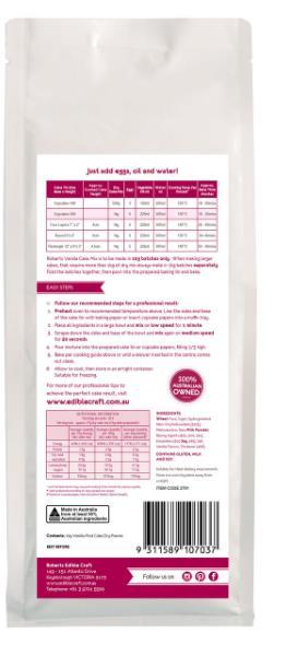 Baking Premix Professional Vanilla Mud Cake Mix 1kg Roberts