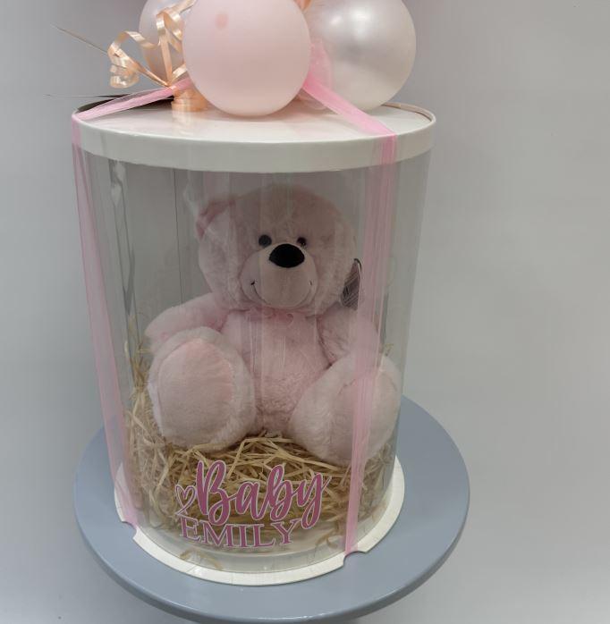 Personalised Gift Box Baby Girl/Boy With Teddy