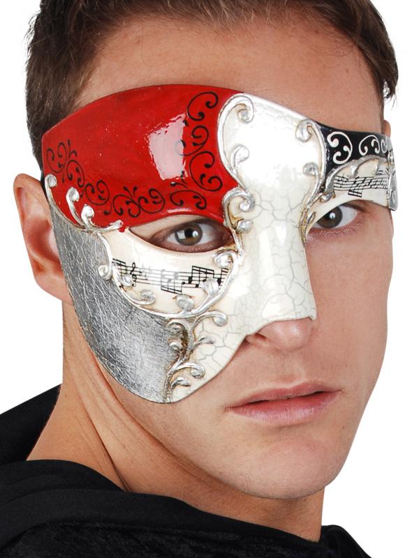 Mask Eye Maestro Red & Gold Masquerade