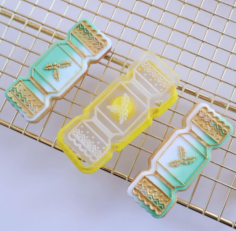 Mini Christmas Cracker/Bon Bon Cookie/Biscuit Debosser & Cutter Set