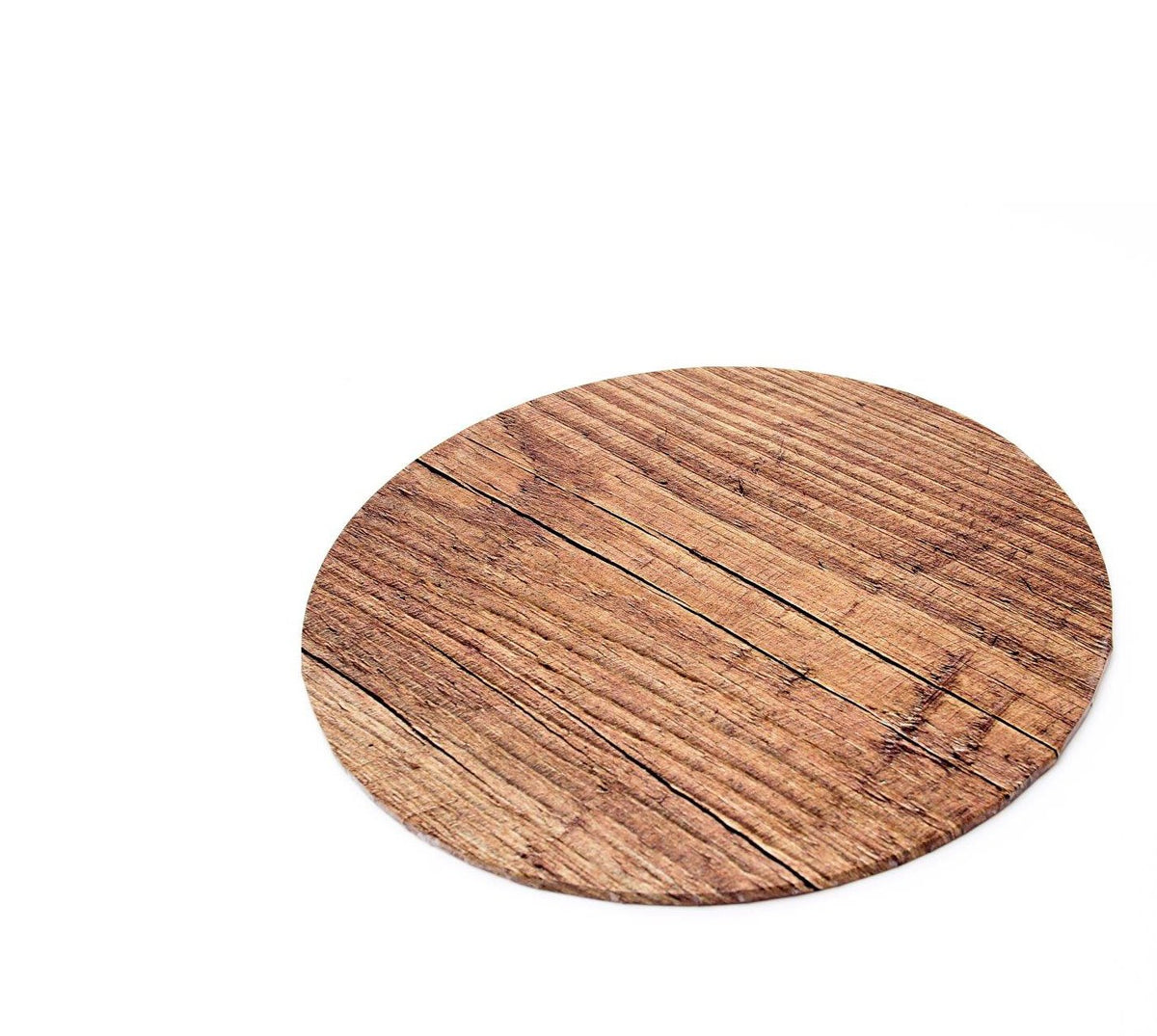 Cake Board MDF Round Wood Look 10 Inch