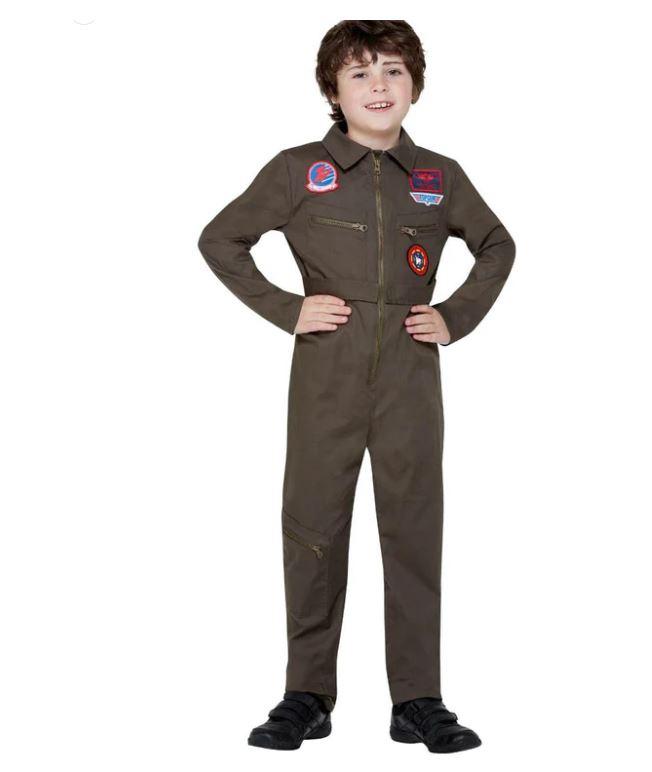 Costume Child Top Gun Jumpsuit Large