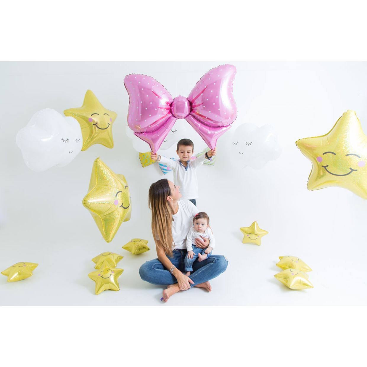 Balloon Foil Shape Bow Pink 85cm