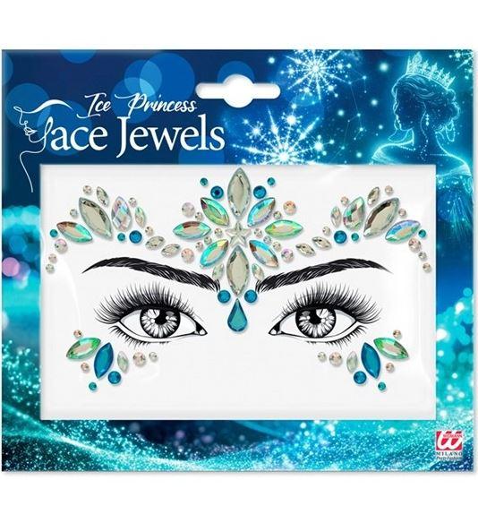 Face Jewels Blue & Diamonds Ice Princess/Fairy Adhesive Costume Accessory